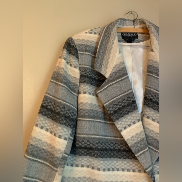 Vintage BRAETAN Wool Blend Aztec Tribal Blazer Jacket Size Large made in ukraine - Picture 2 of 7